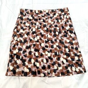 J. Crew Brown and Black Patterned Mini Skirt